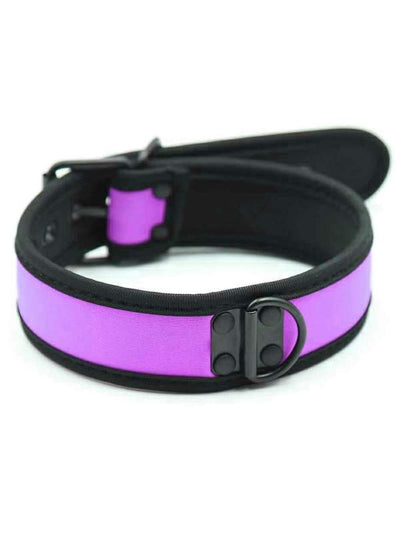 love in leather neoprene collar purple are a soft and comfy fit